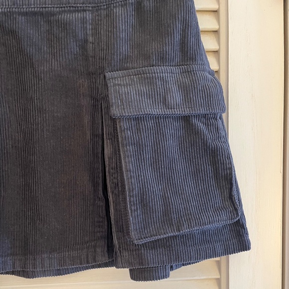 Wild Fable Gray Corduroy Mini Skirt Cargo Pockets Size XS NWT - Picture 3 of 7